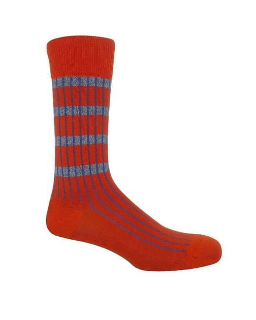 Peper Harow - Made in England Red Old School Socks – for men