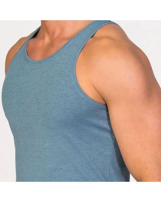 Zd - Zero Defects Blue Neptuno Tank Top Soy Fiber – Antibacterial & Lightweight Fit for men