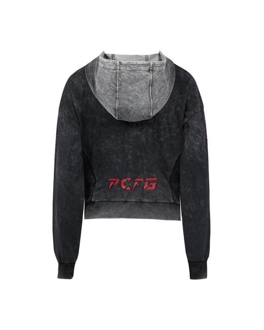 Pcfg Black Free Heaven Acid Wash Hoodie