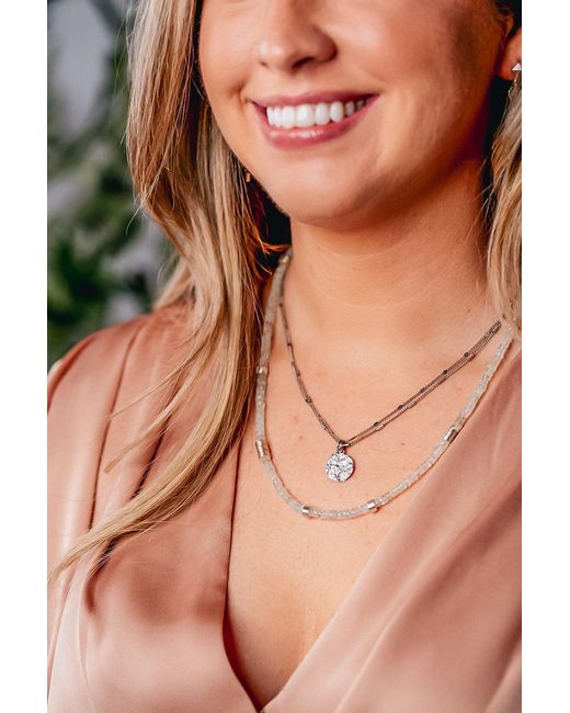 Loni Paul Jewelry Metallic Delicate Hammered Coin Necklace