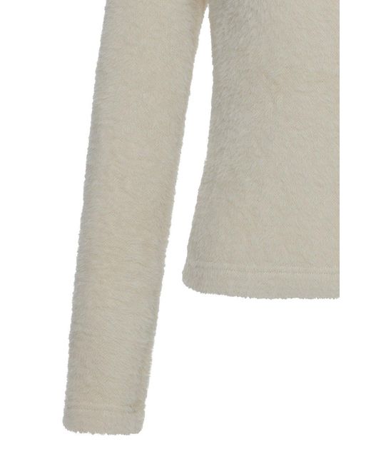 No'design White Neutrals Snug V-Neck Blouse