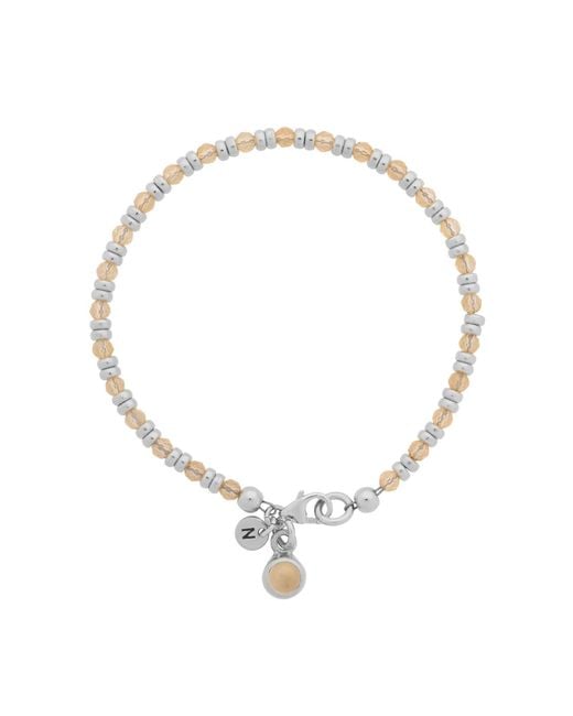Nellou Jewellery Metallic Linear November Birthstone Bracelet Citrine Sterling