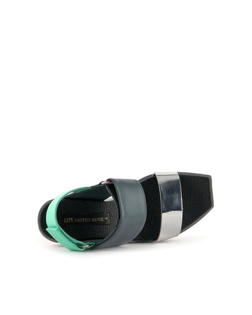 United Nude Green Delta Wedge Sandal