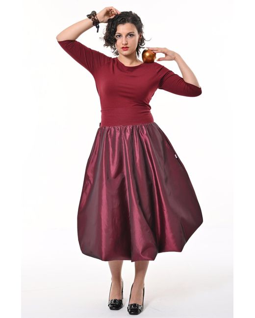 Frock Tales Red Enoki Puffball Skirt
