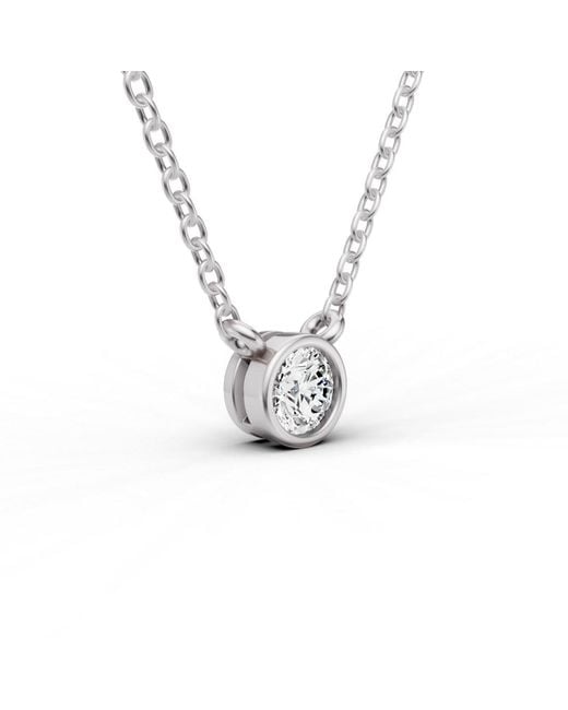 SEREIA OFFICIAL Metallic 14K 0.25 Ct Lab-Grown Diamond Solitaire Pendant