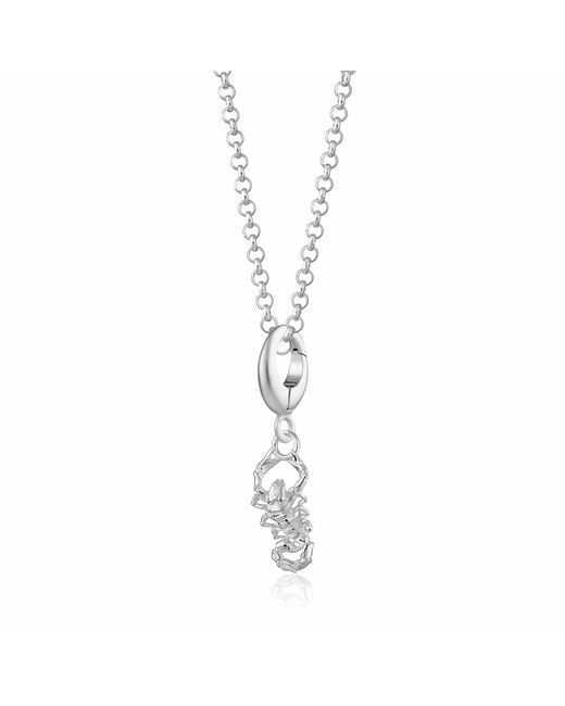 Lily Charmed Metallic Sterling Scorpion Charm Necklace