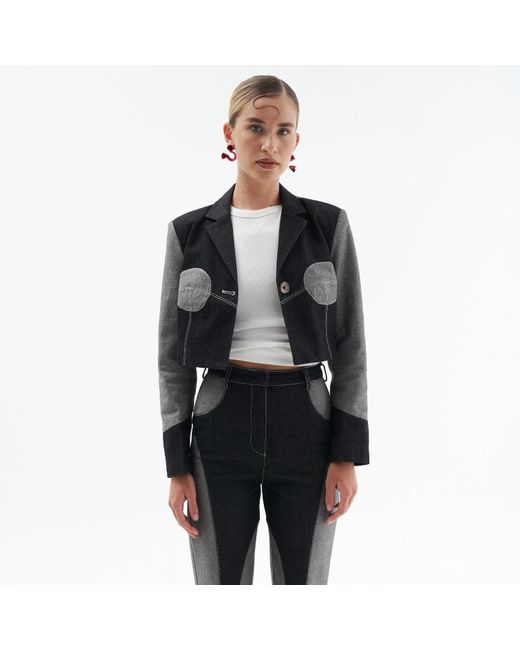 Belkys Studio Black Vesper Denim Breasted Jacket