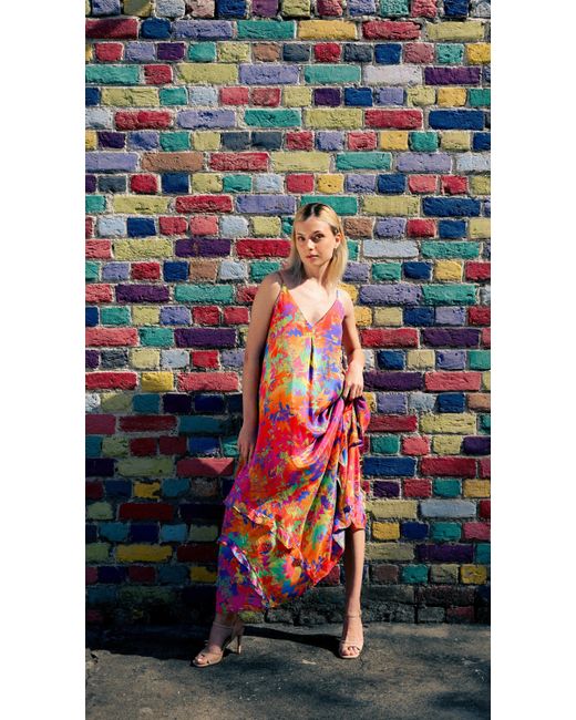 Any Old Iron White Pastel Lightning Ruffle Dress