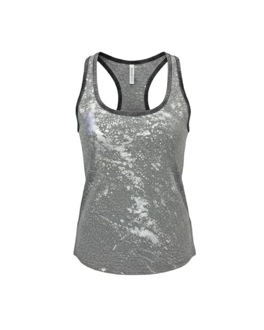 Conquista Gray Metallic Racerback Tank Top