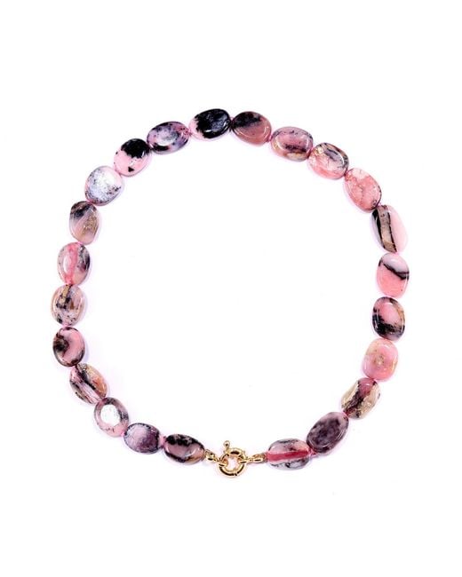 Mineralgems•Studio Pink Striped Opal Necklace