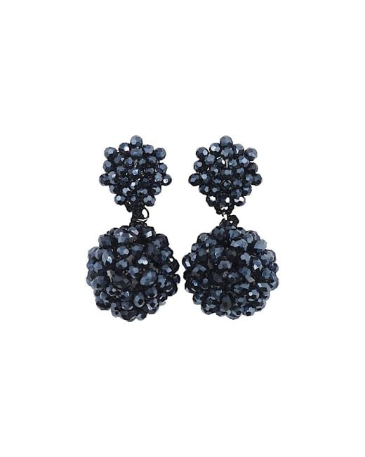 Fairchild Baldwin Blue Orb Earrings Anthracite