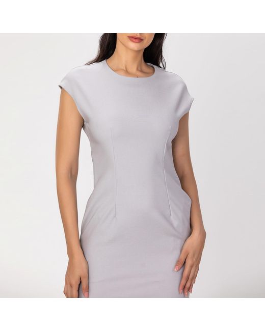 Smart and Joy Gray Neutrals Minimalist Tailor Dress