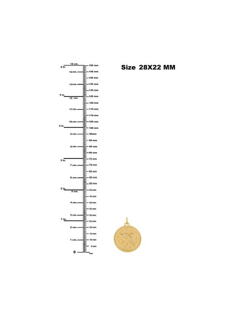 Artisan Metallic Diamond Sagittarius Zodiac Medallion Pendant