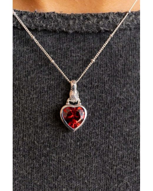 Claire Hill Designs Metallic Garnet Heart