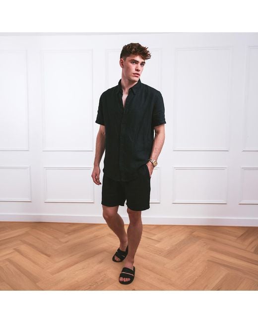 VLD Black Malibu Linen Short for men