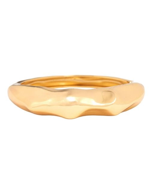 Uchi and Soto Orange Nami Hammered Bangle