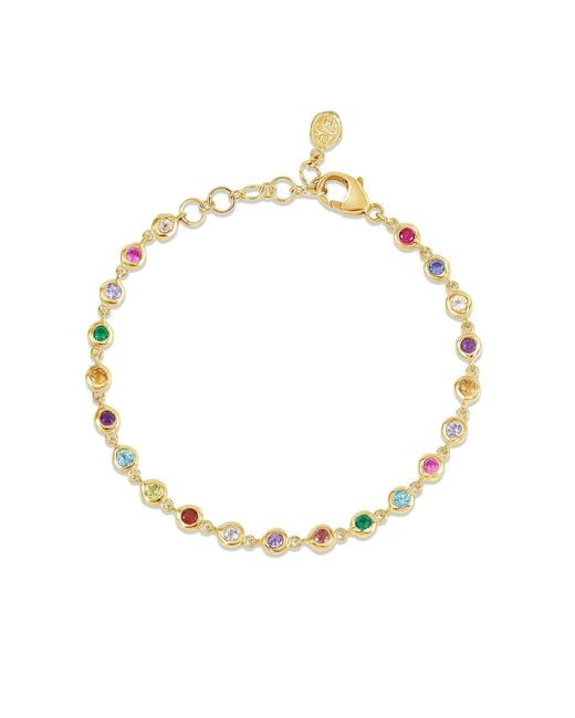 Dower & Hall Metallic Array Gemstone Line Bracelet