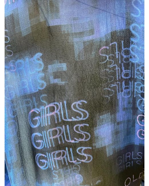 Any Old Iron Blue Girls Girls Girls Shirt Dress
