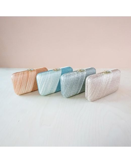 LIKHÂ Gray Dusty Rose Kimono Clutch Purse