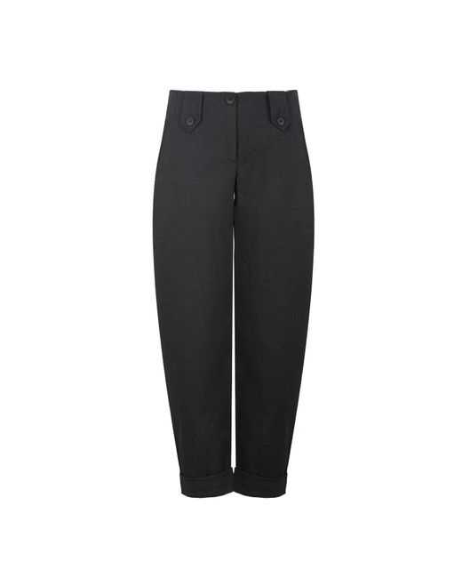 Conquista Gray Full Length Virgin Wool Style Turn Up Pants