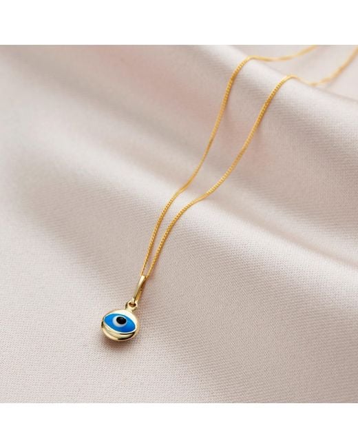 Posh Totty Designs Metallic 9Ct Mini Evil Eye Necklace