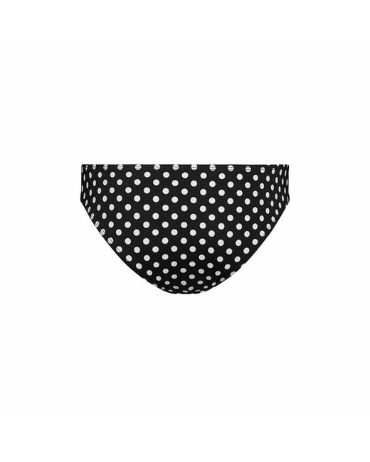 Paola Amador Black Low Rise Bikini Bottom Polka Dot