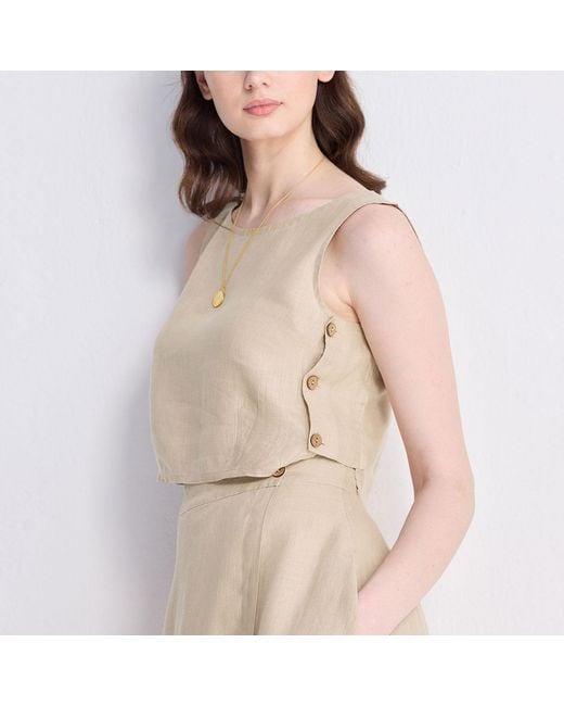 REISTOR Natural Neutrals Overlap Midi Skirt