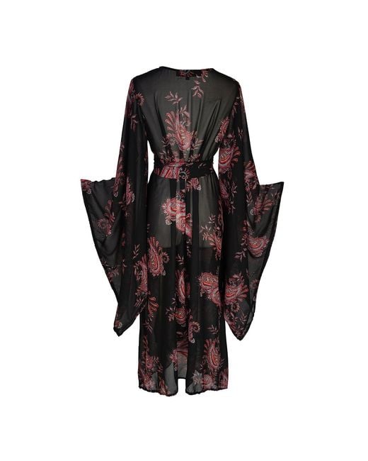 Jennafer Grace Black Vera Paisley Kimono