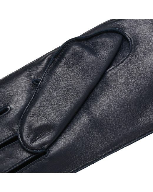 1861 Glove Manufactory Black Bergamo Nappa Leather Gloves for men