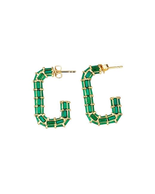 Native Gem Green Glam Hoops- Emerald