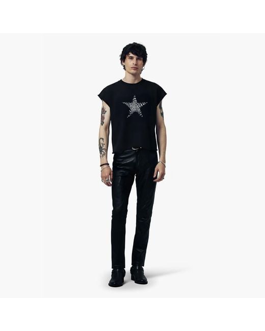 Other Uk Black Psych Star Rocker Tee for men