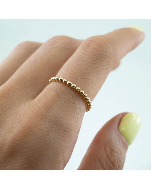 Kate Koel Metallic Bead Stacking Ring