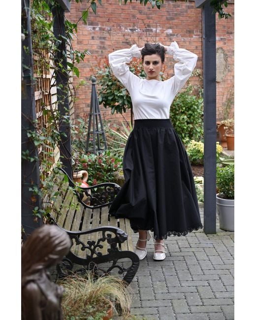 Frock Tales Gray Maranta Top With Lace Cuffs