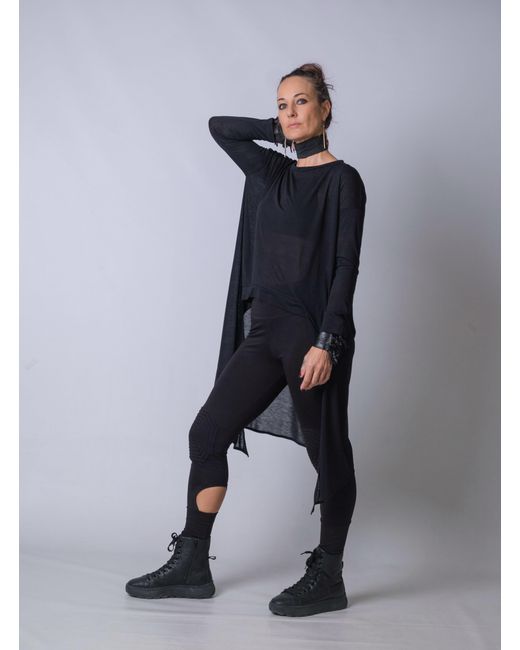 Yogi8Apparel Black The Nexus Fishtail Pullover