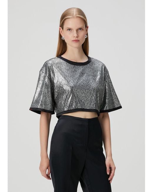 Pcfg Gray Sequin Top
