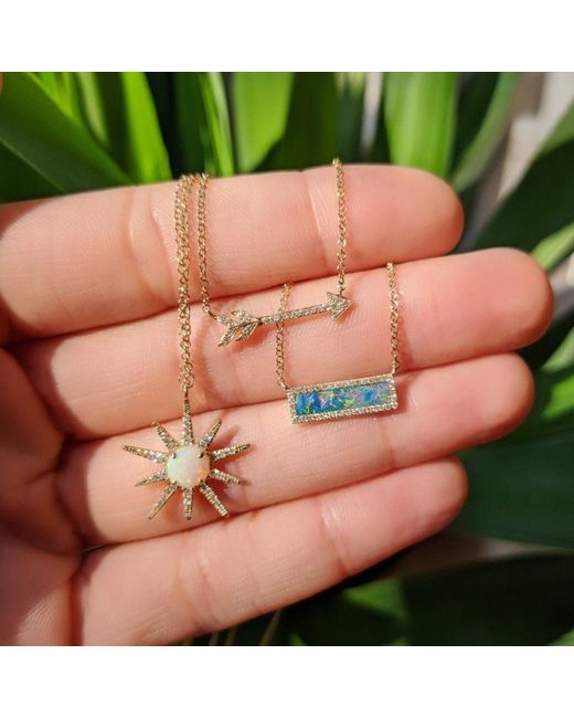 KAMARIA Metallic Diamond Arrow Necklace
