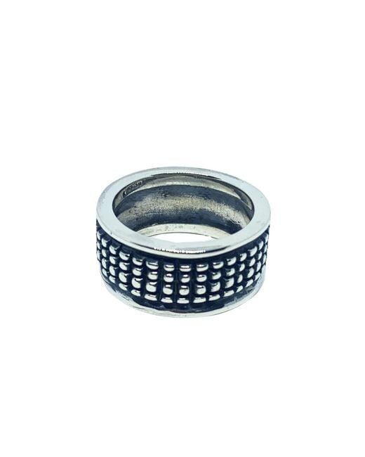 Tg-Jewellery by Tamara Gervasio Blue Crocodile Ring – Sterling Oxide Finish for men