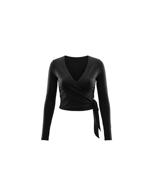 Be Athletica Black The Ultimate Ballet Wrap-Top