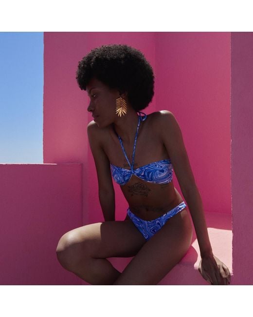 Ekcentrik Blue Aquadelic Bikini Top
