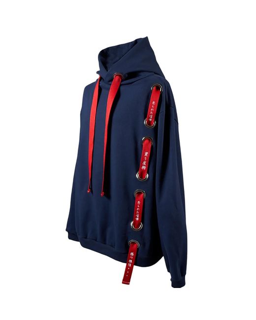 TOKKOU Blue Pullover Sweat Hoodie Big Code for men