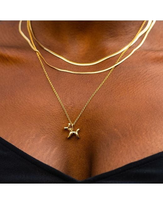 Scream Pretty Metallic Balloon Dog Charm Necklace