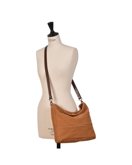 Owen Barry Brown Suede Crossbody Bag Ginger Tan Marizion