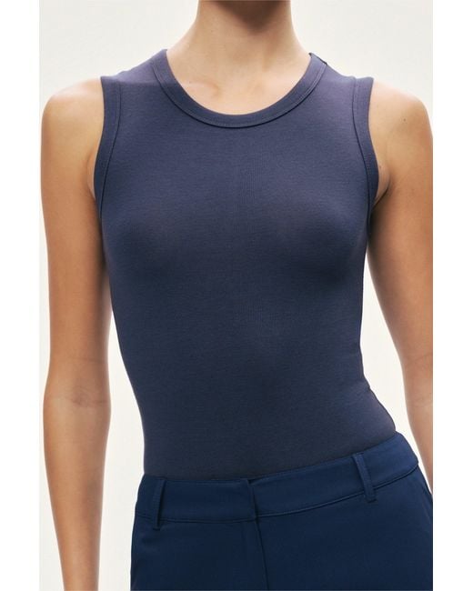 Nocturne Blue Tailored Straight-Leg Pants