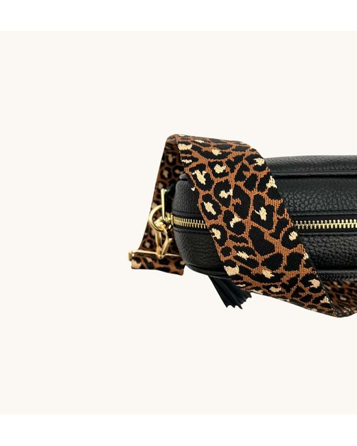 Apatchy London Black Tan Cheetah Strap