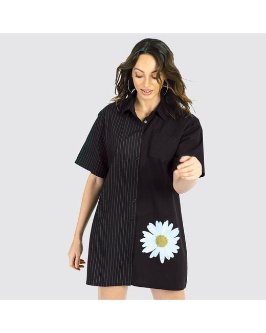 Zenzee Black Two Tone Shirt Dress