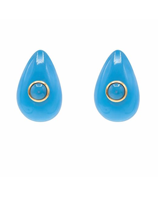 Michael Nash Jewelry Blue Rosamund Resin Pierced Earrings