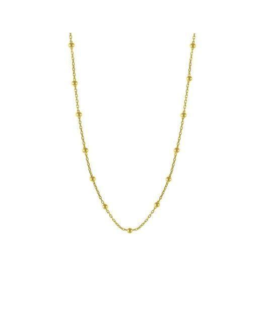 Spero London Metallic Bead Chain Sterling Satellite Necklace