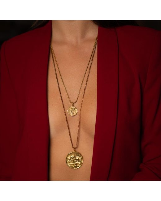 Ebru Jewelry Metallic Alexander's Victory Medallion Necklace