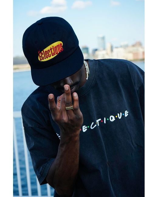 Éclectique Black Seinfeld Vintage Logo Hat for men