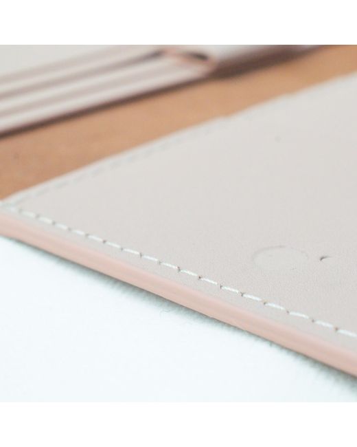 godi. Pink Handmade Leather Passport & Travel Wallet